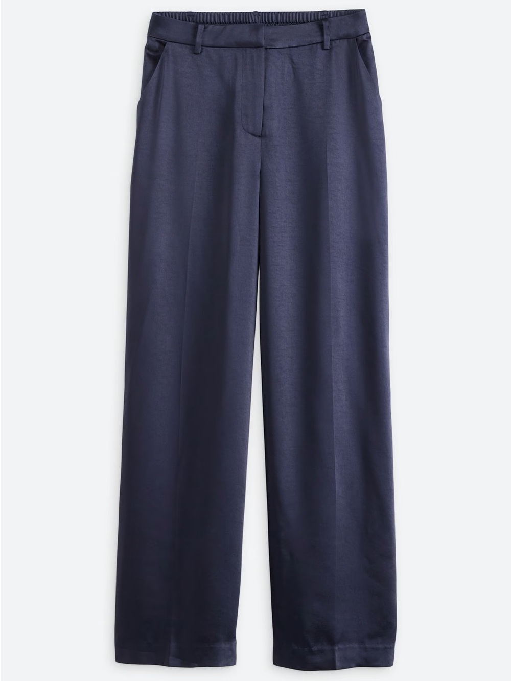 NWT - Skies are Blue Alvie Silky Wide-Leg Pants in Navy - Size M